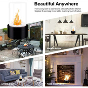 Tragbarer Tischkamin aus Glas 6