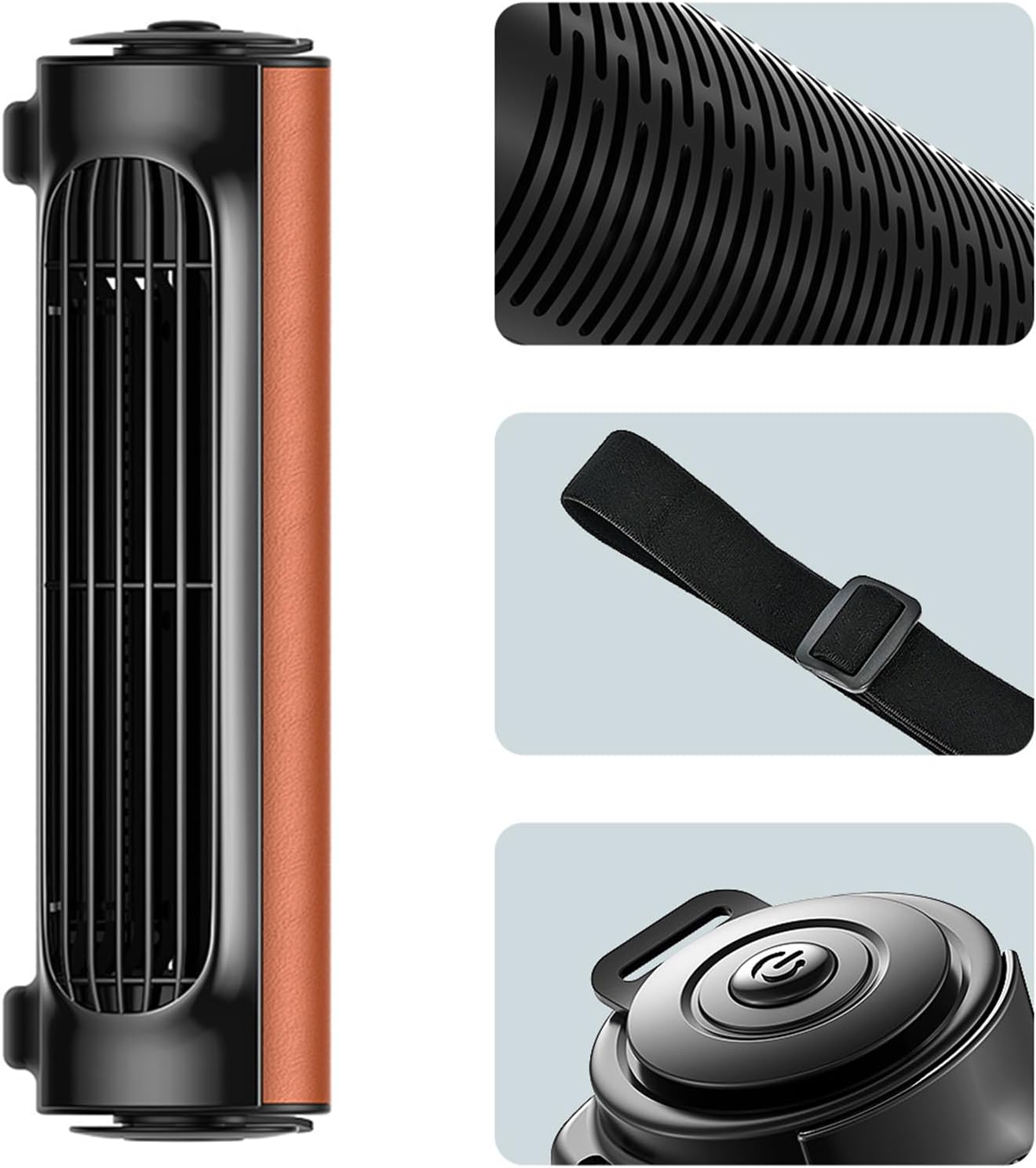 Tragbarer USB-Autositzventilator mit verstellbarem Kopfstützengurt 3