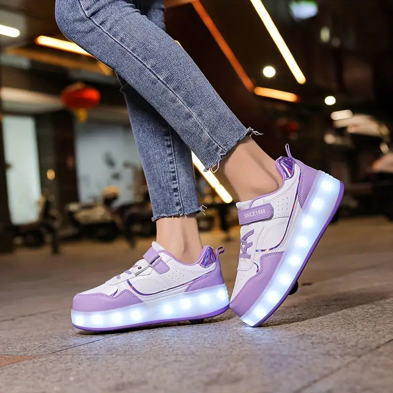 Trendige Rollschuhe für Kinder mit LED-Leuchten 1