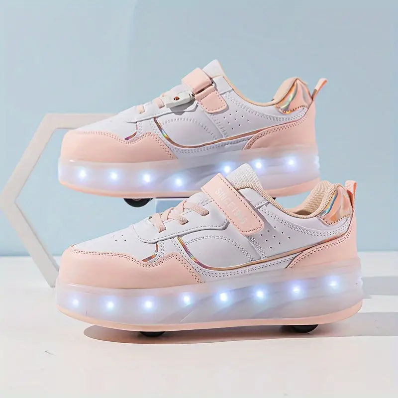 Trendige Rollschuhe für Kinder mit LED-Leuchten 3