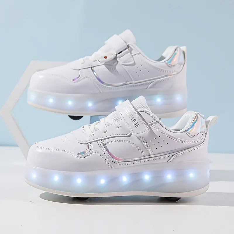 Trendige Rollschuhe für Kinder mit LED-Leuchten 4