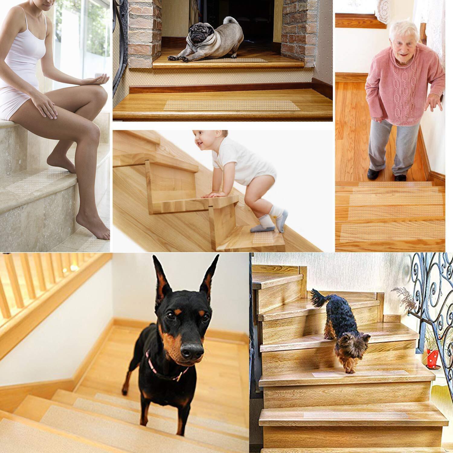 Treppenstufen Anti-Rutsch-Streifen für den Innenbereich Klares Sicherheits-Anti-Rutsch-Stufengriffband 1