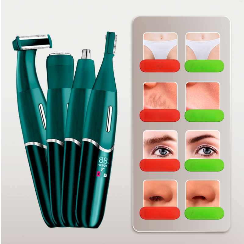 Trimase-4-in-1-Bikini-Trimmer in klassischem Grün 3