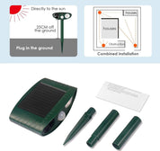 Ultraschall -Kaninchen -Repeller - Solar angetrieben und blinkendes Licht - Kaninchen loswerden 1