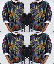 Solen | Stilvoller Damenpullover mit Blumenprint