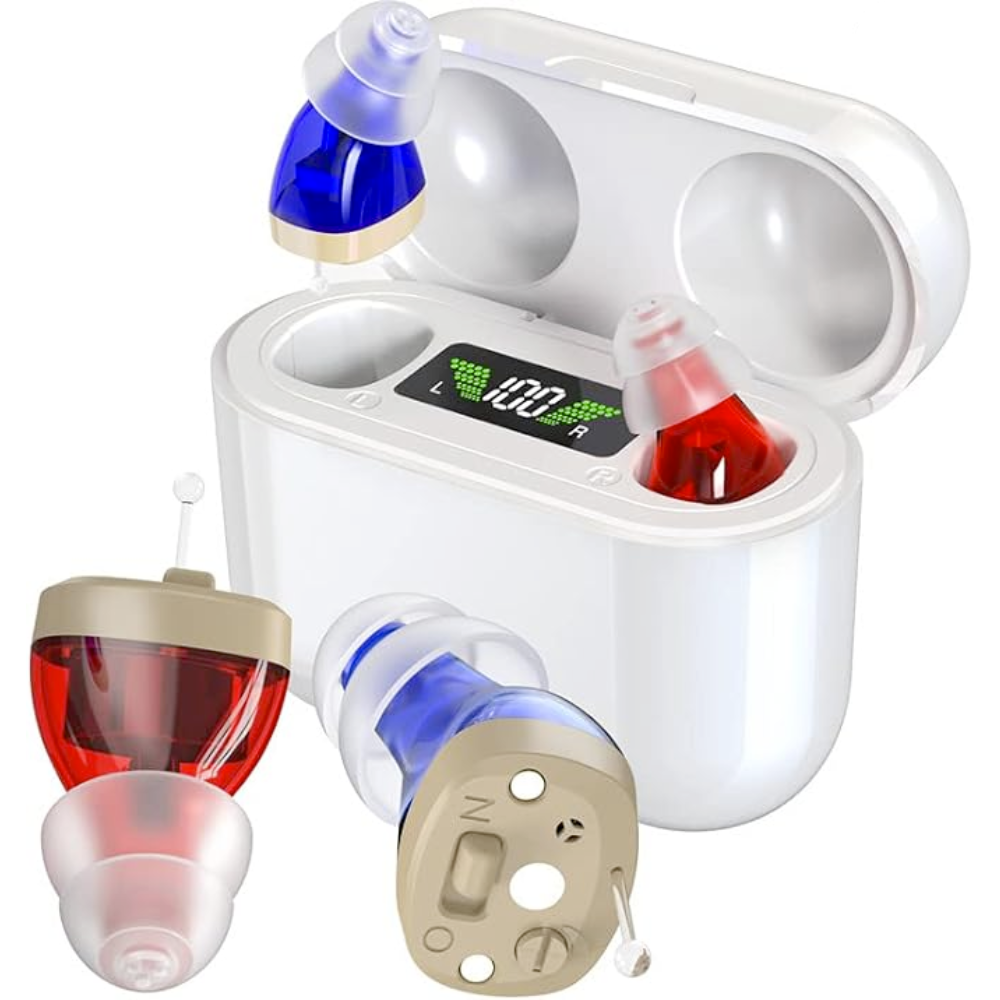 Unsichtbare wiederaufladbare Hörgeräte mit Lärmreduzierung - komfortables und diskretes Design für leichte bis mittelschwere Hörverlust-3