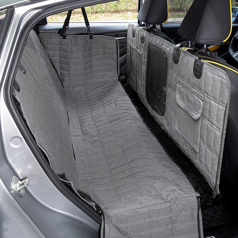 Wasserdichter Autositzbezug für Hunde mit Netzfenster 5