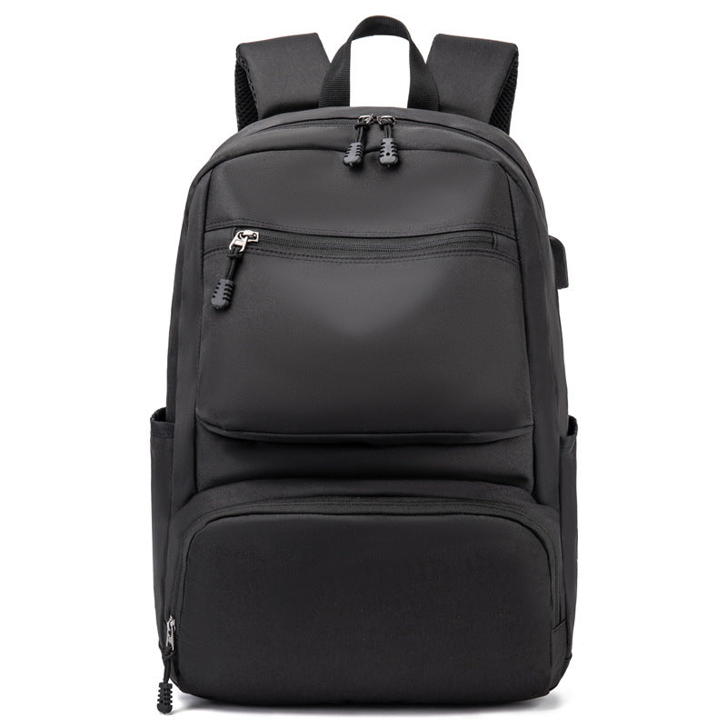 Wasserdichter Rucksack für Herren, Business-Rucksack mit USB-Ladefunktion, großer 15,6-Zoll-Laptop-Computer-Rucksack, Herren-Schulrucksack 0