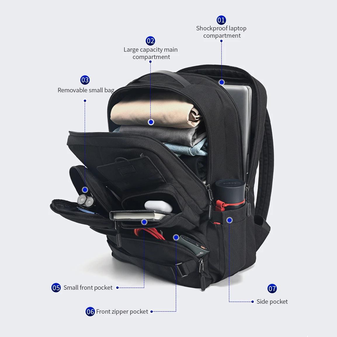 Wasserdichter taktischer 17,3-Zoll-Laptop-Rucksack 4