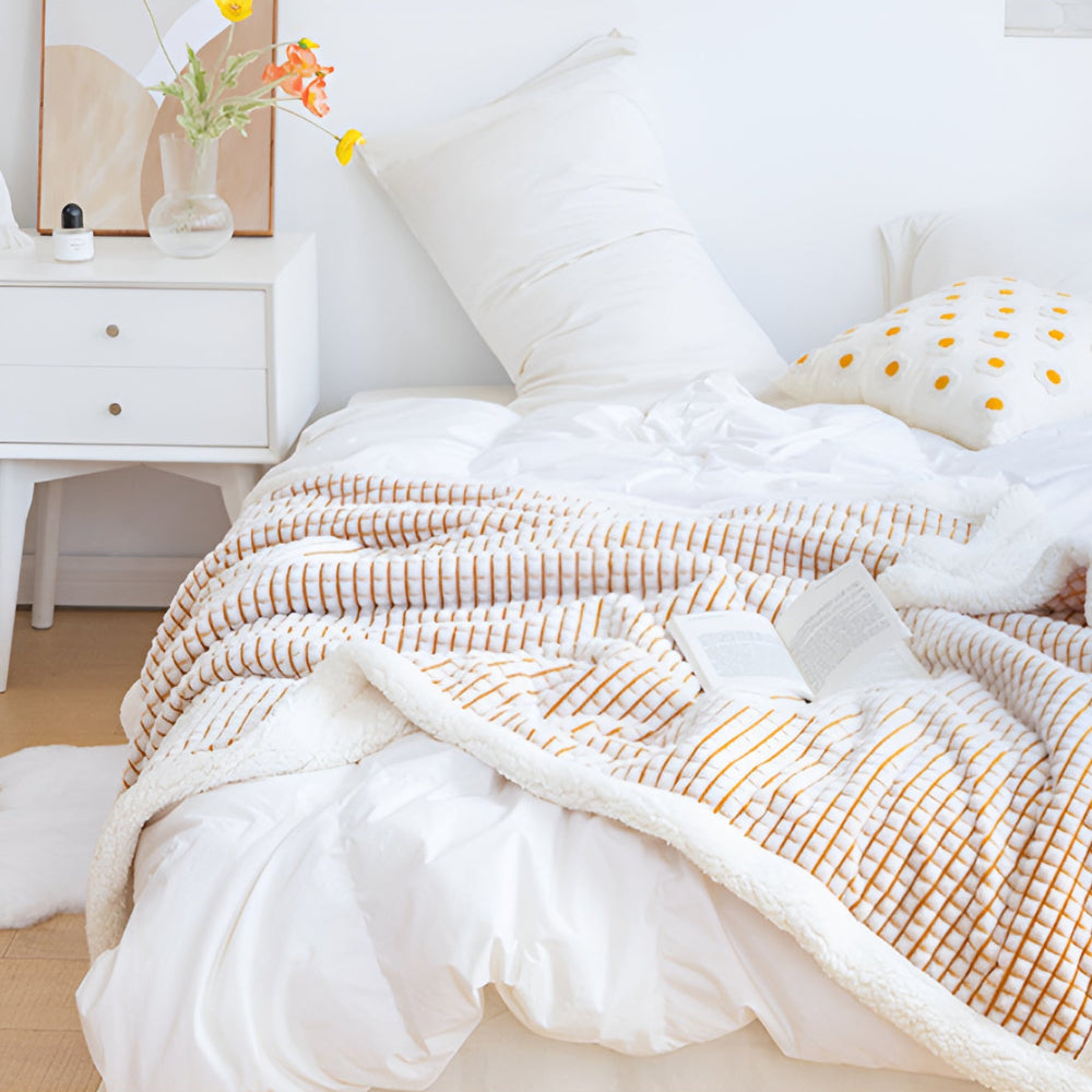Weiche Waffel Sherpa Decke für ultimativen Komfort und Wärme 6