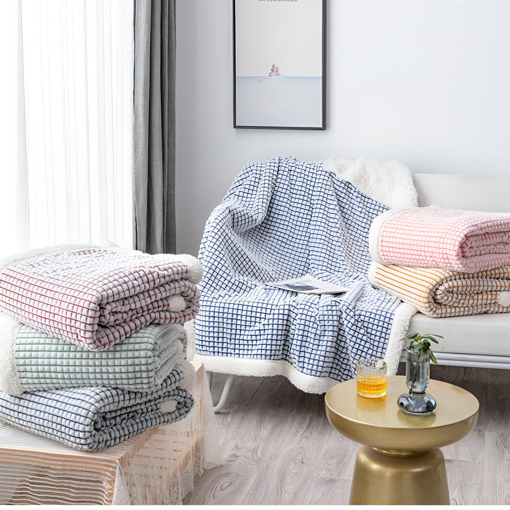 Weiche Waffel Sherpa Decke für ultimativen Komfort und Wärme 7