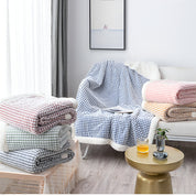 Weiche Waffel Sherpa Decke für ultimativen Komfort und Wärme 7