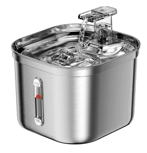 Katzentrinkbrunnen aus Edelstahl