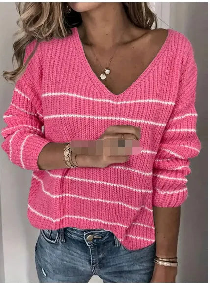 Bianka | Lässiger gestreifter Pullover für Damen