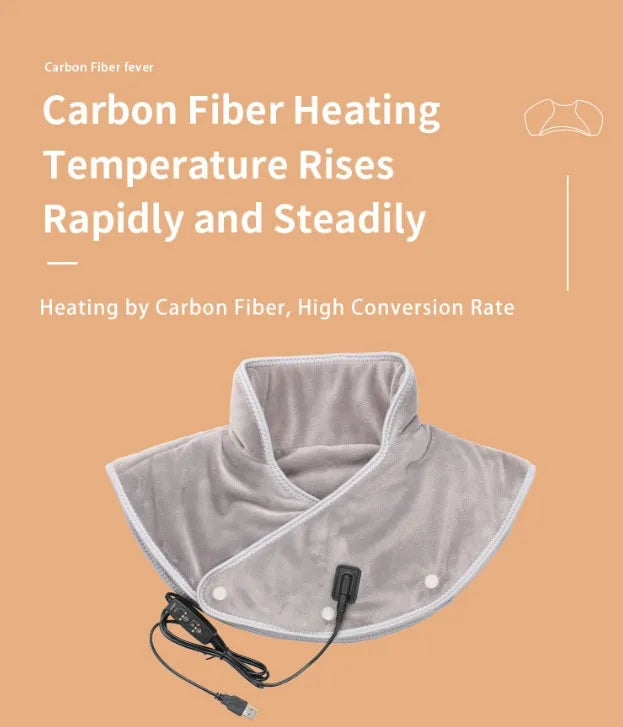 Halsheizkissen & Massagebaste | Hals- und Schulterwärme für Muskelentspannung | Einstellbare Einstellungen für Spannungsabbau | Gezielte Nackenschmerzen und Entspannung