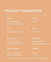 Halsheizkissen & Massagebaste | Hals- und Schulterwärme für Muskelentspannung | Einstellbare Einstellungen für Spannungsabbau | Gezielte Nackenschmerzen und Entspannung