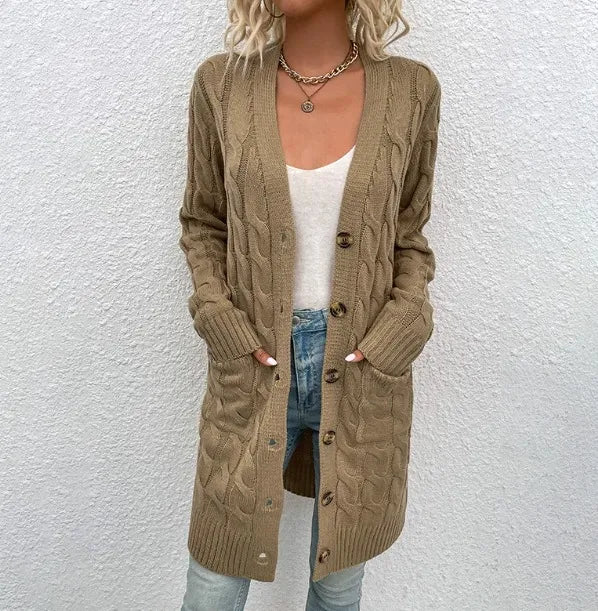 Anna | Kuscheliger Teddy-Cardigan mit Stilvollen Taschen