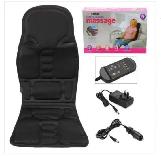 Massagesitzkissen mit 5 Massagepunkten und beheiztem Nackenkissen für Auto und Zuhause