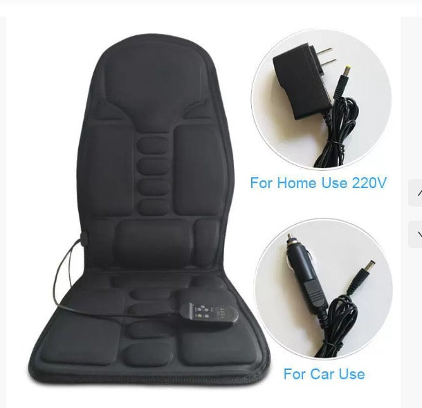 Massagesitzkissen mit 5 Massagepunkten und beheiztem Nackenkissen für Auto und Zuhause