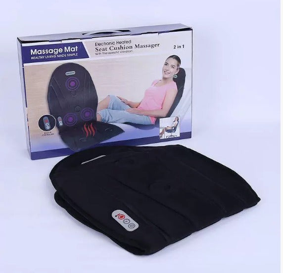 Massagesitzkissen mit 5 Massagepunkten und beheiztem Nackenkissen für Auto und Zuhause