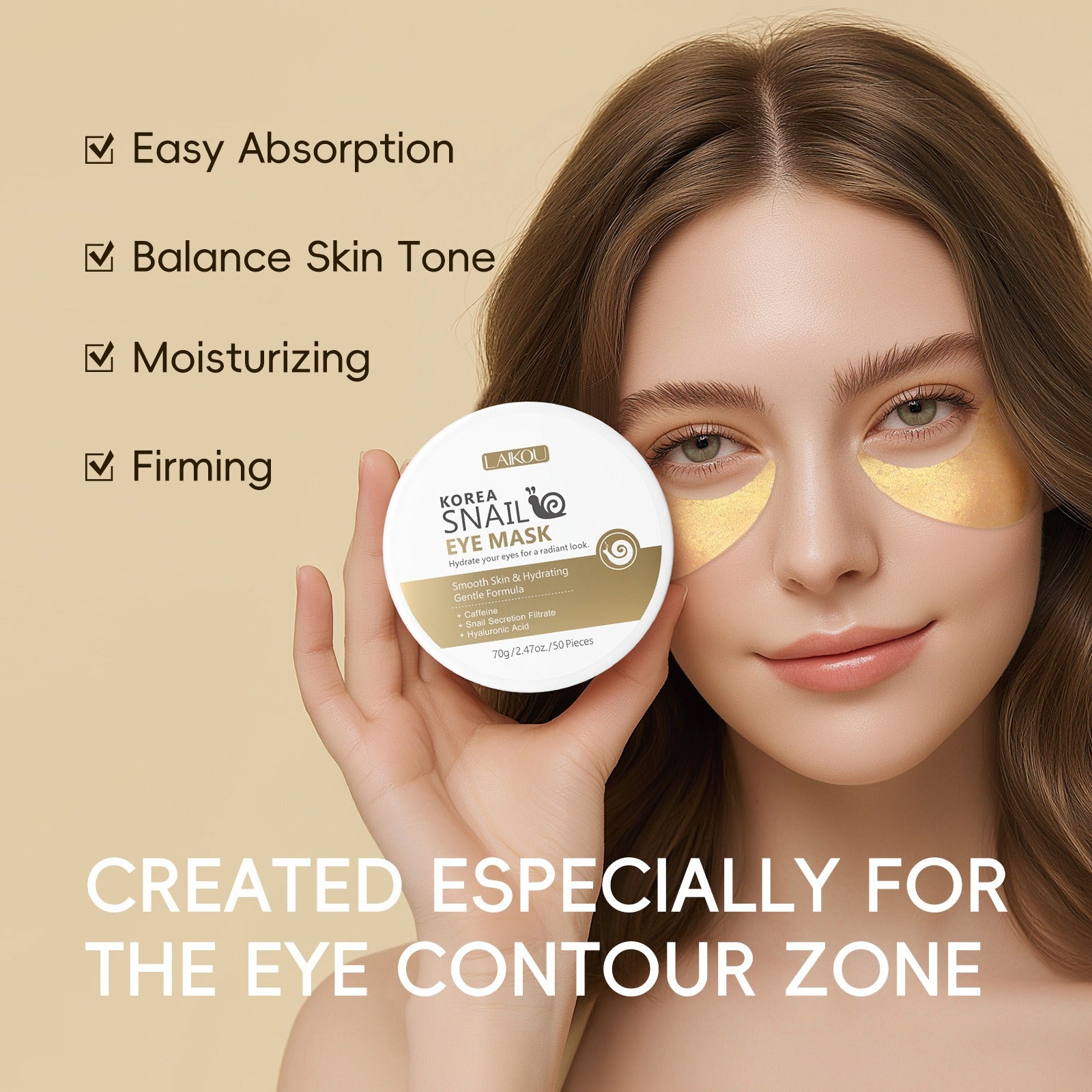 Reviveeyes - Schneckenaugenmaske für dunkle Ringe und Schwellungen