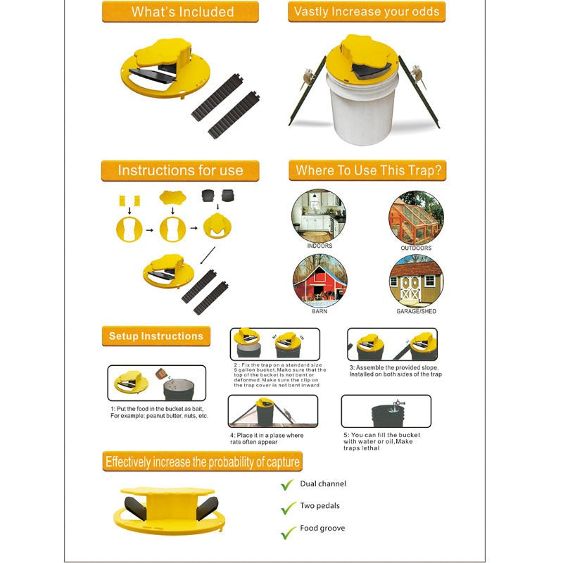 4-Pack-Bucket Deckel Mausfalle