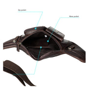 Max | Luxuriöse Leder Reisetasche Crossbody Gürteltasche