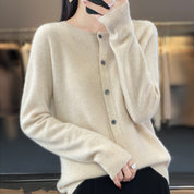 DANIELLE | Damen O-Hals Cardigan