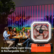 Wiederaufladbarer Campingventilator mit 20000 mAh Akku, 4 Geschwindigkeiten und LED-Laterne 4