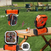 Wiederaufladbarer Campingventilator mit 20000 mAh Akku, 4 Geschwindigkeiten und LED-Laterne 8