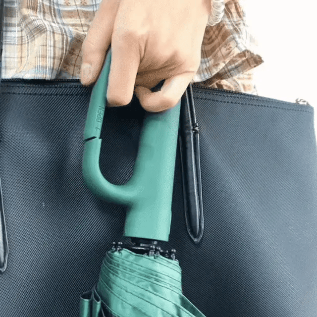 Windbeständiger automatischer Klappschirm mit großem Schnallengriff-kompakt und dauerhaft 3