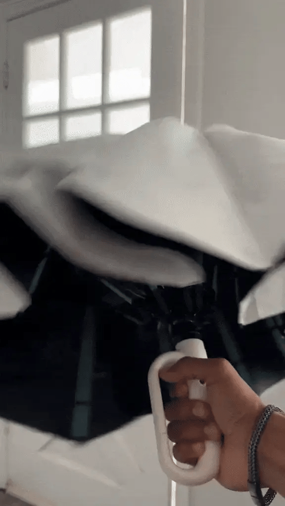 Windbeständiger automatischer Klappschirm mit großem Schnallengriff-kompakt und dauerhaft 7