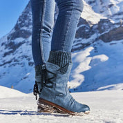 Winterstiefel mit niedrigem Absatz für Damen | Bequemes und warmes Design 2