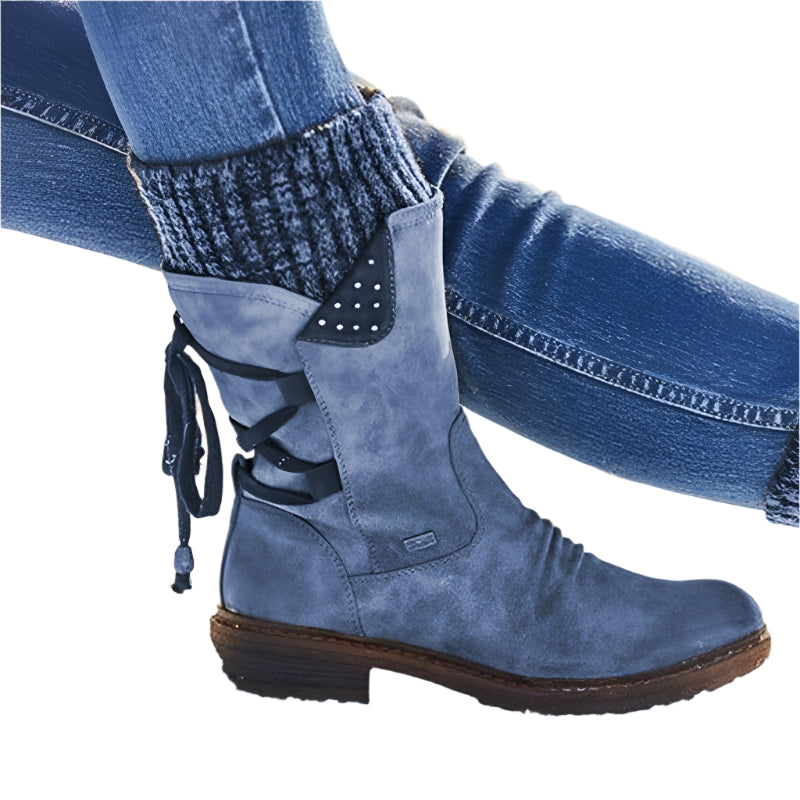 Winterstiefel mit niedrigem Absatz für Damen | Bequemes und warmes Design 6