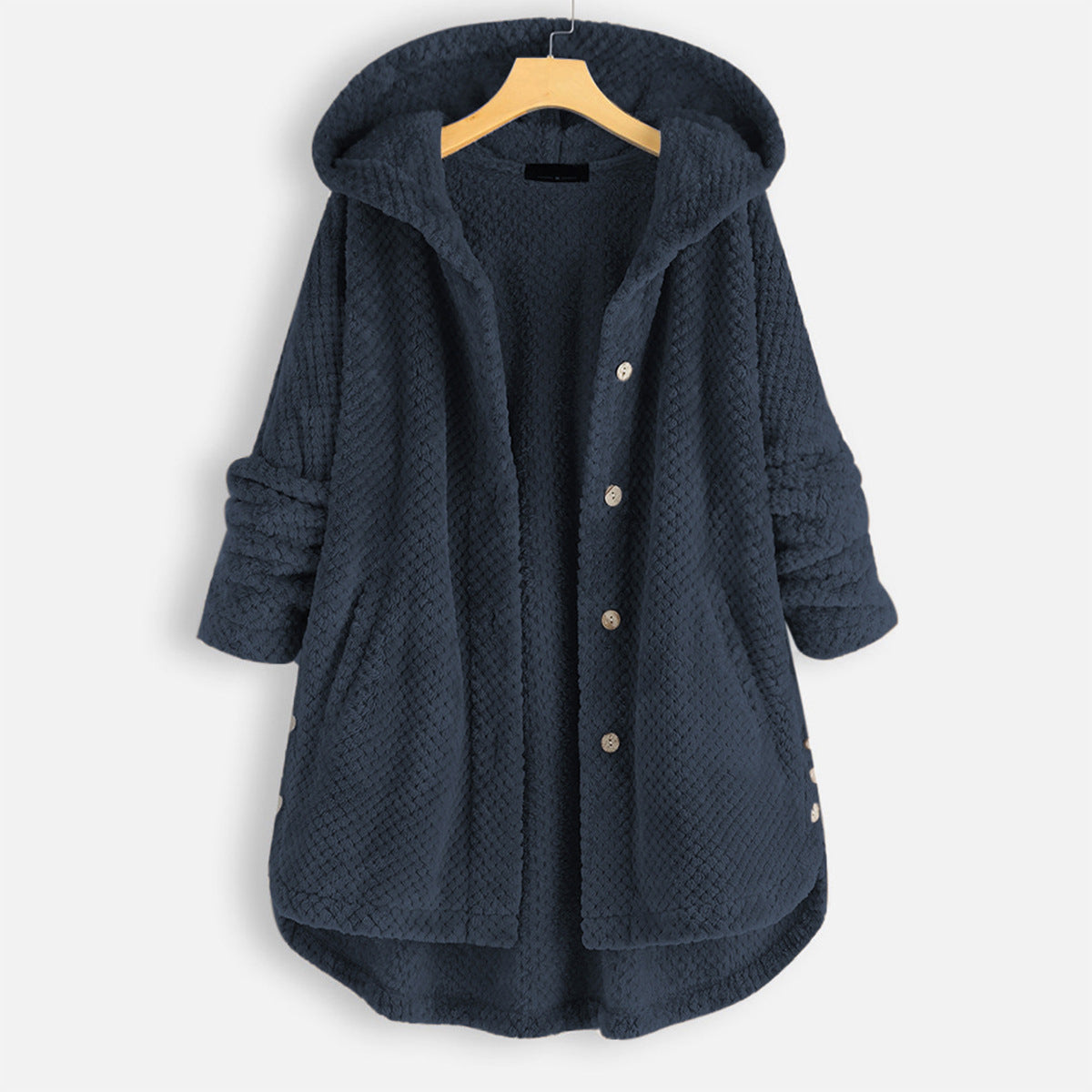 ALEXIS | Unisex Winter Wende-Fleece-Jacke mit Kapuze