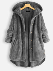 ALEXIS | Unisex Winter Wende-Fleece-Jacke mit Kapuze