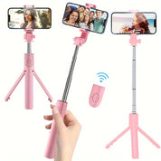 Flexible Selfie -Stick mit drahtloser Fernbedienung und 360 ° -Rotation - Kompaktes Selfie -Pole für iPhone und Reisen-5