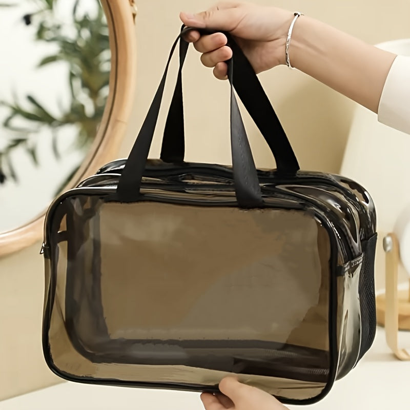 Clare | Klarer und praktischer Kosmetiktasche mit doppeltem Fach