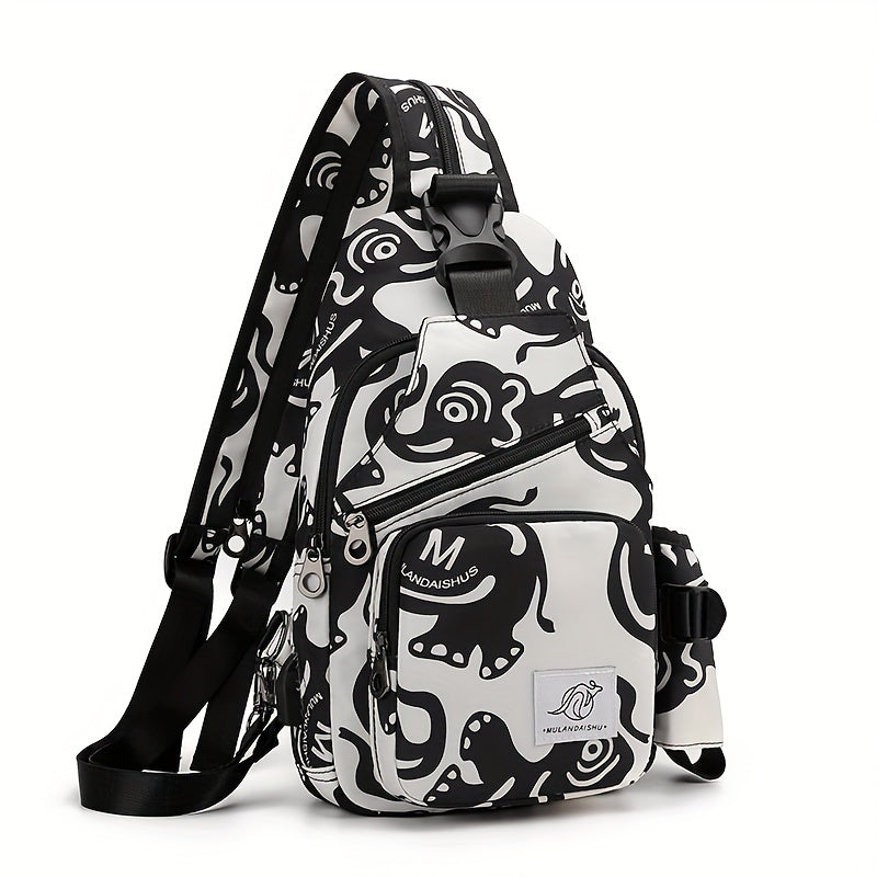 Eva | Blumen Schultertasche mit verstellbarem Riemen