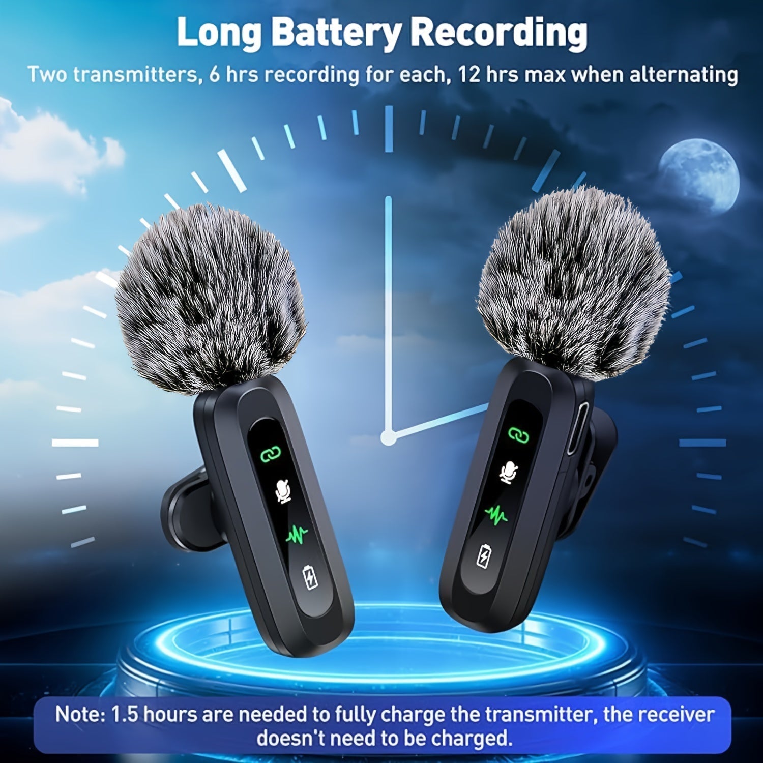 Wireless Lavalier-Mikrofon mit USB-C-Konnektivität für Smartphones und Tablets-Kompaktes Design, ideal für Podcasts und Vlogs-4