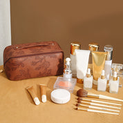 Camila | Floral geprägte und geräumige Aufbewahrungskosmetiktasche