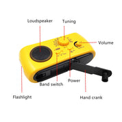 Tragbares Notfallradio mit AM/FM/NOAA, USB -Ladegerät, LED -Taschenlampe, wasserfest für Camping und Außengebrauch-3