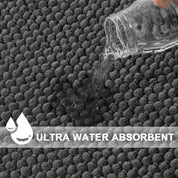  Duschmatte Softcorner -L -verdrängtes Plüschdesign, absorbierende und Anti -Slip-5