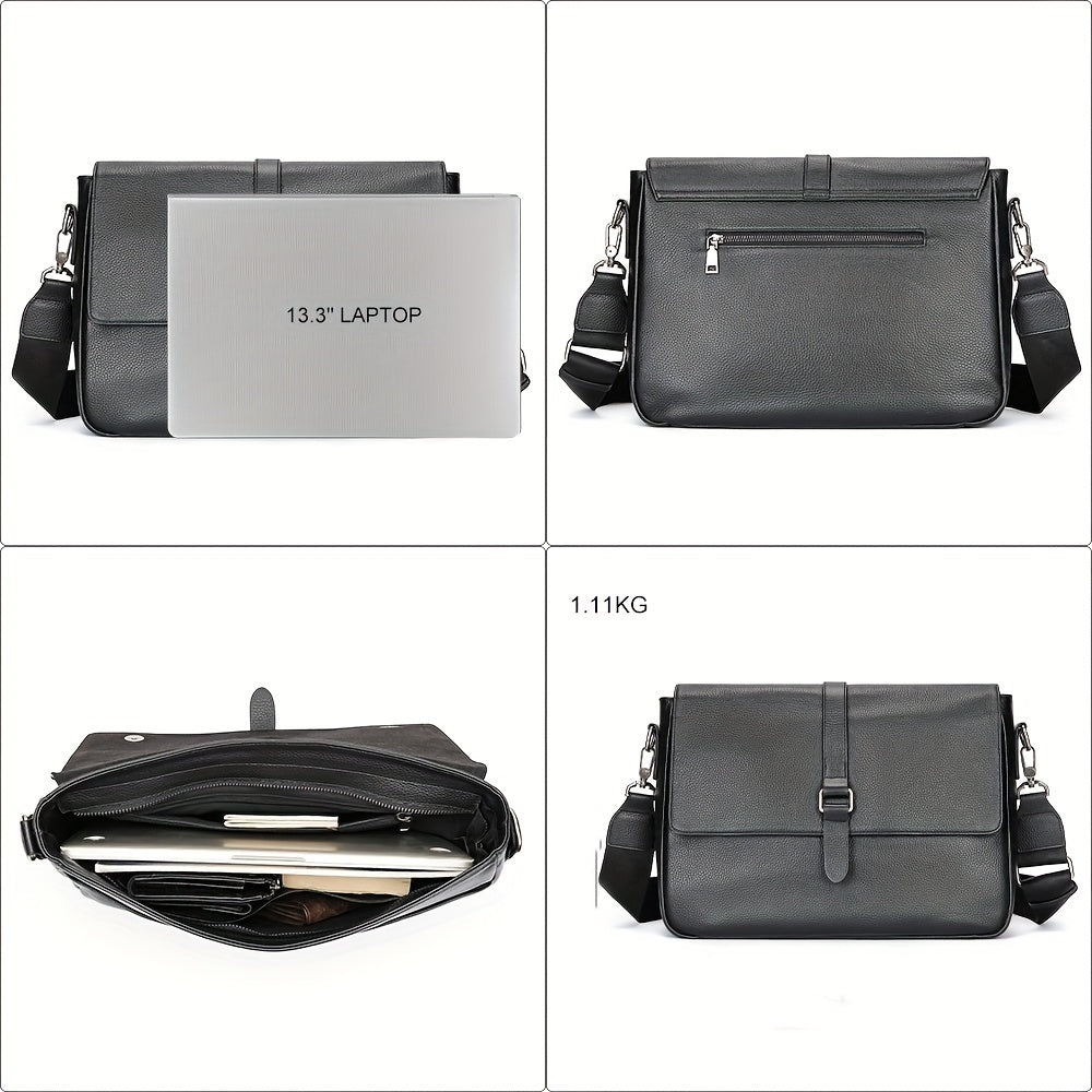 Tom | Leder Messenger Umhängetasche