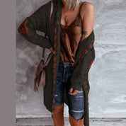 Tala | Modischer Strick-Hoodie mit Kontrast-Patches