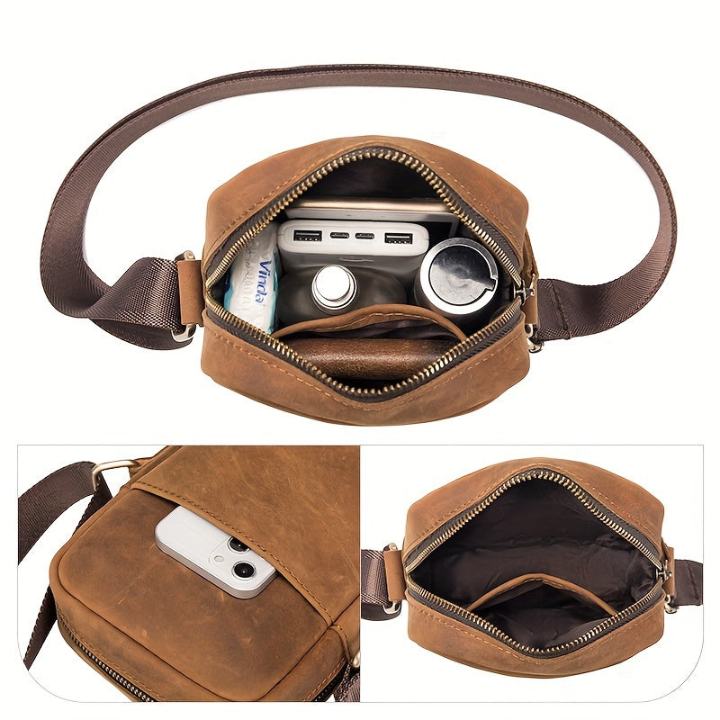 Noah | Leren Schultertasche von Premium-Qualität