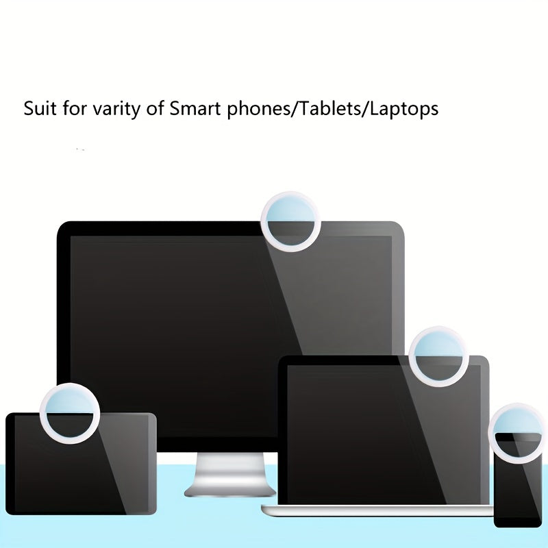 LED -Selfie -Ringlicht mit wiederaufladbarem Akku - Perfektes Kreislicht für Make -up und Fotografie, kompatibel mit Telefonen und Computern-6