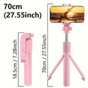 Flexible Selfie -Stick mit drahtloser Fernbedienung und 360 ° -Rotation - Kompaktes Selfie -Pole für iPhone und Reisen-4