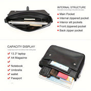 Tom | Leder Messenger Umhängetasche