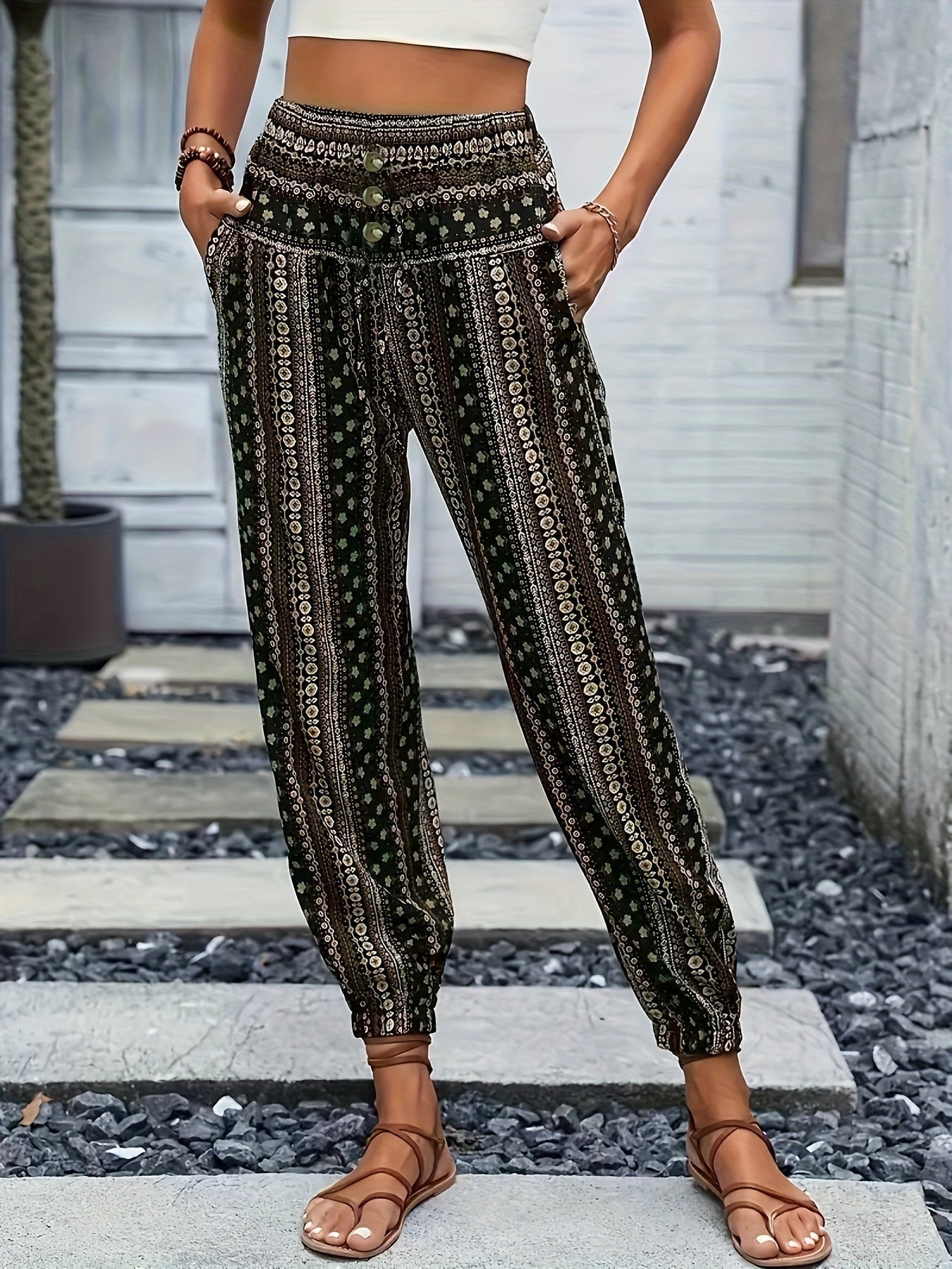 Amelie | High-Waist Hose – Boho-Chic für Deine Garderobe